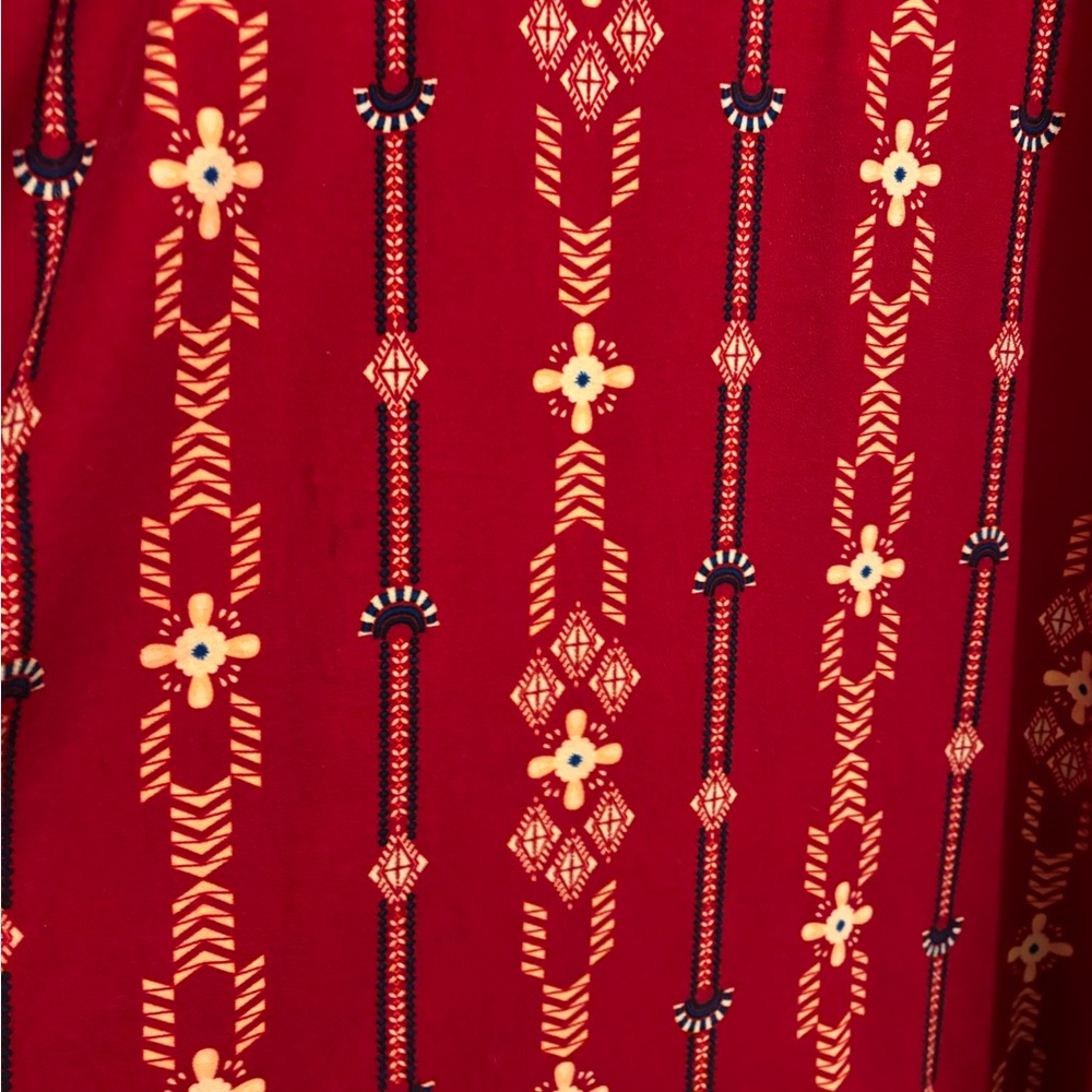 LulaRoe Red Patterned Dress - Picture 4 of 4